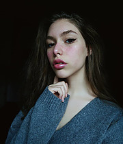 Adele Zemdikhanova model. Photoshoot of model Adele Zemdikhanova demonstrating Face Modeling.Face Modeling Photo #232982