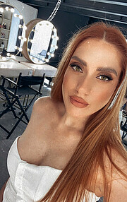 Aikaterini Sakka model (μοντέλο). Photoshoot of model Aikaterini Sakka demonstrating Face Modeling.Face Modeling Photo #239105