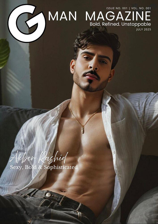 Akber Rashid model. Modeling work by model Akber Rashid.G Man Magazine Photo #246605