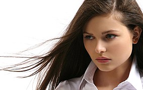 Anna Grzelczak model (modelka). Photoshoot of model Anna Grzelczak demonstrating Face Modeling.Necklace,UpdoFace Modeling Photo #104651