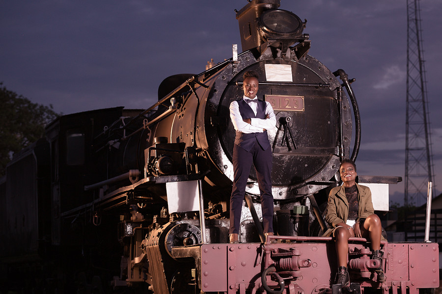 Antony Trivet fashion portraiture wedding. Work by photographer Antony Trivet demonstrating Editorial Photography.photographer: Antony TrivetLocation: Nairobi Railway MuseumEditorial Photography Photo #216756