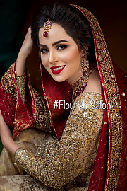 Aqsa Danish makeup artist. Work by makeup artist Aqsa Danish demonstrating Bridal Makeup.Flourish Beauty Salons is known & top beauty salon in Karachi, Pakistan. Flourish all the teams are well trained & aware of all new fashion trends. Aqsa Danish
