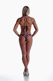 Ashley Sarina Hoffmann fitness model. Photoshoot of model Ashley Sarina Hoffmann demonstrating Body Modeling.Body Modeling Photo #104689