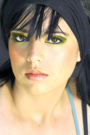 Athena Just model. Photoshoot of model Athena Just demonstrating Face Modeling.Face Modeling Photo #96679