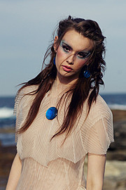 Bree Fry model. Photoshoot of model Bree Fry demonstrating Face Modeling.Face Modeling Photo #85491