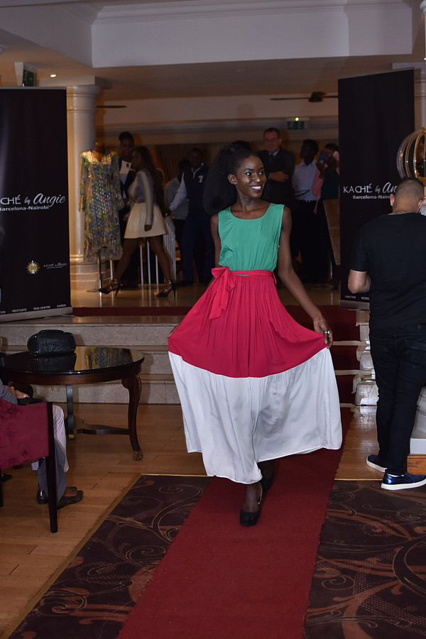 Brunah Ogutu fashion designer. Photoshoot of model Brunah Ogutu demonstrating Runway Modeling.Kache designs by AngieRunway Modeling Photo #215817