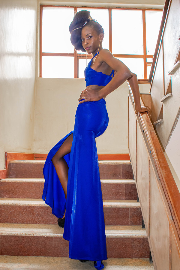 Brunah Ogutu fashion designer. Photoshoot of model Brunah Ogutu demonstrating Fashion Modeling.Fashion Modeling Photo #219906