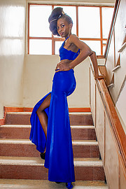 Brunah Ogutu fashion designer. Photoshoot of model Brunah Ogutu demonstrating Fashion Modeling.Fashion Modeling Photo #219908