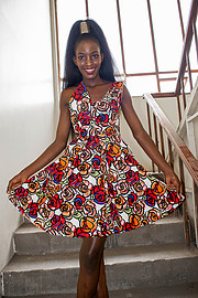 Brunah Ogutu fashion designer. Photoshoot of model Brunah Ogutu demonstrating Fashion Modeling.Fashion Modeling Photo #219913