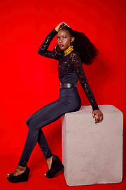 Brunah Ogutu fashion designer. Photoshoot of model Brunah Ogutu demonstrating Fashion Modeling.Fashion Modeling Photo #224084