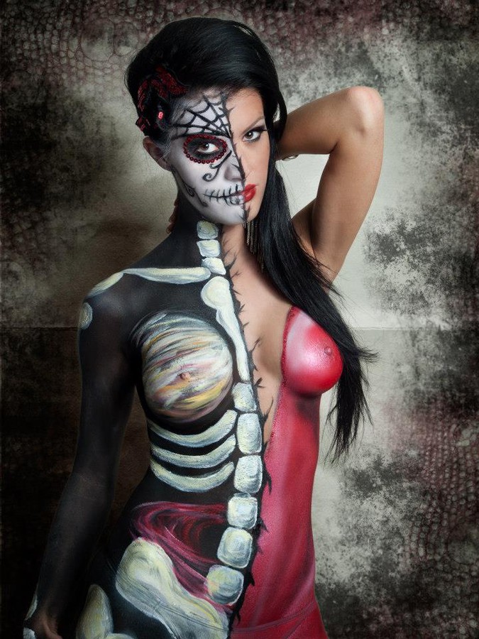 Catriona Armour makeup artist &amp; hair stylist. Work by makeup artist Catriona Armour demonstrating Body Painting.Body Painting Photo #59675