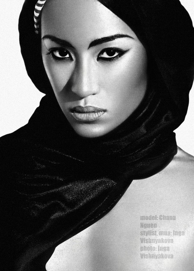 Chana Nguyen model (модель). Photoshoot of model Chana Nguyen demonstrating Face Modeling.Face Modeling Photo #135087