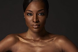 Chanise Sharay Smith model. Photoshoot of model Chanise Sharay Smith demonstrating Face Modeling.Face Modeling Photo #102809