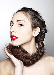 Cristiana Giachetti model. Photoshoot of model Cristiana Giachetti demonstrating Face Modeling.Face Modeling Photo #85081