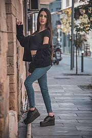 Dafni Lazaridou model (μοντελο). Photoshoot of model Dafni Lazaridou demonstrating Body Modeling.Body Modeling Photo #217245