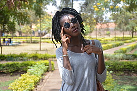 Diana Mungai model. Photoshoot of model Diana Mungai demonstrating Face Modeling.Face Modeling Photo #180349