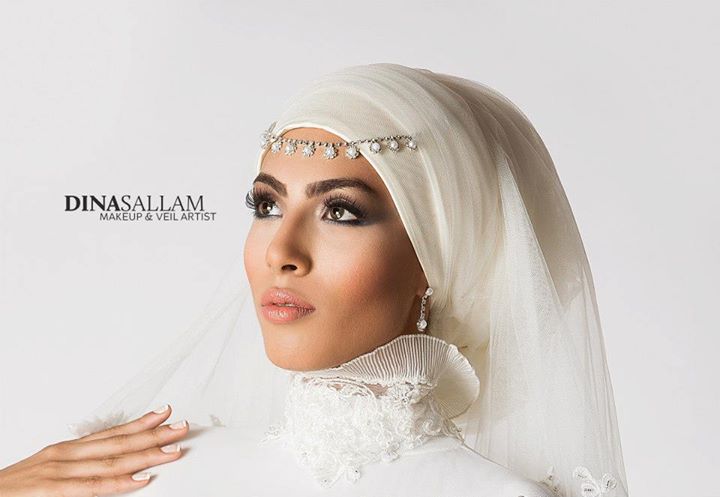 Dina Sallam makeup artist veil designer. Work by makeup artist Dina Sallam demonstrating Beauty Makeup.Beauty Makeup Photo #71076