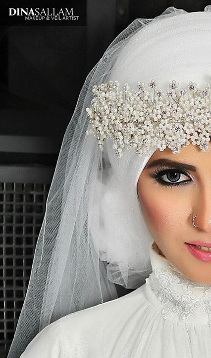 Dina Sallam makeup artist veil designer. Work by makeup artist Dina Sallam demonstrating Beauty Makeup.Beauty Makeup Photo #71079