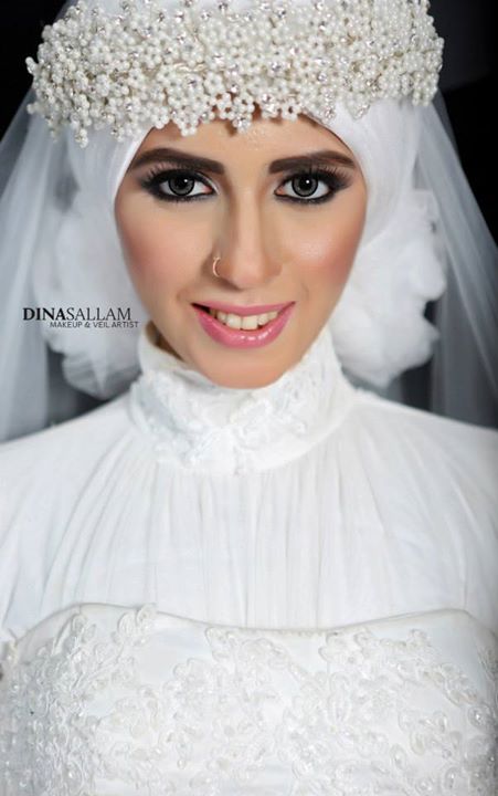 Dina Sallam makeup artist veil designer. Work by makeup artist Dina Sallam demonstrating Beauty Makeup.Beauty Makeup Photo #71083