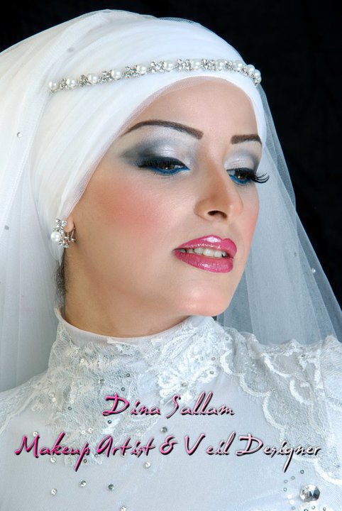 Dina Sallam makeup artist veil designer. Work by makeup artist Dina Sallam demonstrating Beauty Makeup.Beauty Makeup Photo #71087