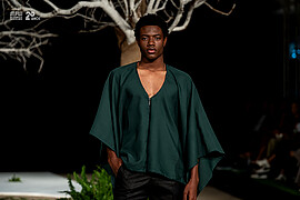 Donell Banze model. Photoshoot of model Donell Banze demonstrating Runway Modeling.Mozambique Fashion Week runway showRunway Modeling Photo #249113