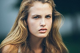 Eva Christensen model. Photoshoot of model Eva Christensen demonstrating Face Modeling.Face Modeling Photo #108990