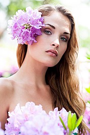 Eva Christensen model. Photoshoot of model Eva Christensen demonstrating Face Modeling.Face Modeling Photo #108994