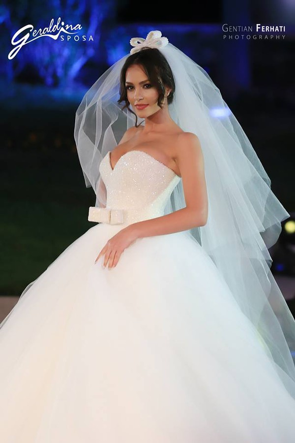 Eva Murati model (modele). Photoshoot of model Eva Murati demonstrating Runway Modeling.Wedding GownRunway Modeling Photo #145186