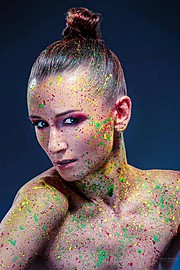 Ewa Paczkowska model & makeup artist. Photoshoot of model Ewa Paczkowska demonstrating Face Modeling.Face Modeling Photo #129224