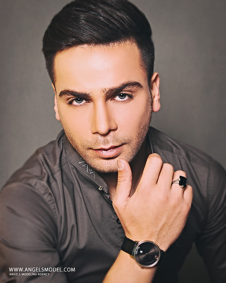 Ghasem Khalili model. Photoshoot of model Ghasem Khalili demonstrating Face Modeling.Face Modeling Photo #223995