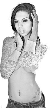 Haley Ann model. Photoshoot of model Haley Ann demonstrating Face Modeling.Face Modeling Photo #96789