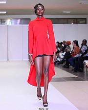 Hellen Mwanzia model. Photoshoot of model Hellen Mwanzia demonstrating Runway Modeling.Runway Modeling Photo #214615