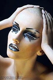 Irina Nikitina makeup artist & model (визажист & модель). Work by makeup artist Irina Nikitina demonstrating Creative Makeup.Creative Makeup Photo #68982