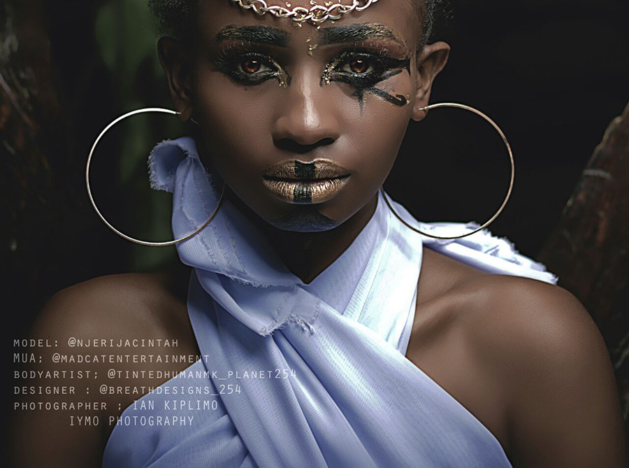 Jacinta Mungai model. Photoshoot of model Jacinta Mungai demonstrating Face Modeling.Face Modeling Photo #191365