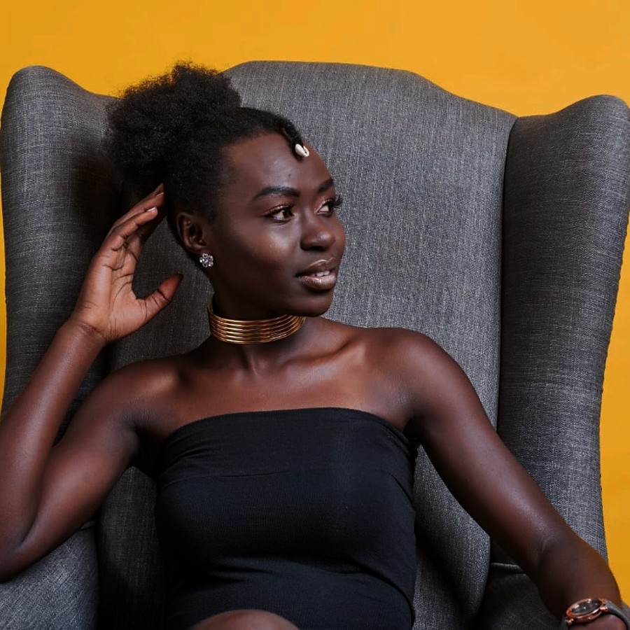 Joan Mokoro model. Photoshoot of model Joan Mokoro demonstrating Face Modeling.Sun africa studiosFace Modeling Photo #205306
