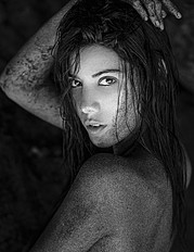 Julia Iris Ayala model. Photoshoot of model Julia Iris Ayala demonstrating Face Modeling.Face Modeling Photo #119858