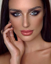 Julia Zakharova model & painter. Photoshoot of model Julia Zakharova demonstrating Face Modeling.Face Modeling Photo #215690