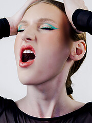 Juliet Sora model. Photoshoot of model Juliet Sora demonstrating Face Modeling.Face Modeling Photo #239812