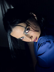 Katerina Polychroniadou model (μοντέλο). Photoshoot of model Katerina Polychroniadou demonstrating Face Modeling.Face Modeling Photo #238900