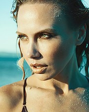 Katia Dede model (Κάτια Δέδε μοντέλο). Photoshoot of model Katia Dede demonstrating Face Modeling.Face Modeling Photo #212531