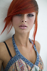 Klaudia Burman model (modell). Photoshoot of model Klaudia Burman demonstrating Face Modeling.Face Modeling Photo #80624