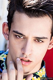 Kostas Vidras model (Κώστας Βίδρας μοντέλο). Photoshoot of model Kostas Vidras demonstrating Face Modeling.hair/make up/stylling/photo:by Brezas StavrosFace Modeling Photo #136372