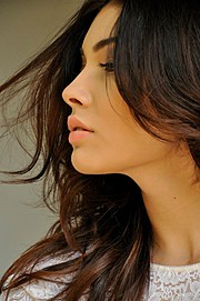 Lauren Moreno model. Photoshoot of model Lauren Moreno demonstrating Face Modeling.Face Modeling Photo #114263