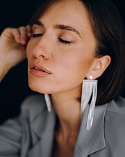 Lena Abakumova model & blogger. Photoshoot of model Lena Abakumova demonstrating Face Modeling.Face Modeling Photo #235973