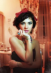 Madalina Sinoae model. Photoshoot of model Madalina Sinoae demonstrating Face Modeling.Face Modeling Photo #94591