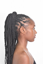 Makeda James model. Photoshoot of model Makeda James demonstrating Face Modeling.Model Digital (Side View)Face Modeling Photo #246530