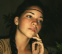 Maria Georgada model (μοντέλο). Photoshoot of model Maria Georgada demonstrating Face Modeling.Face Modeling Photo #166101