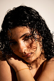 Marinelle Ghosh model. Photoshoot of model Marinelle Ghosh demonstrating Face Modeling.Face Modeling Photo #243925