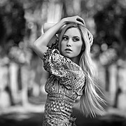 Martina Novotna model (modelka). Photoshoot of model Martina Novotna demonstrating Face Modeling.Face Modeling Photo #91932