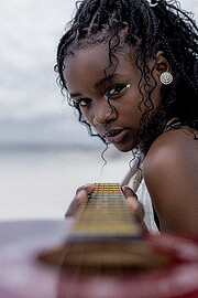 Mercy Manji model. Photoshoot of model Mercy Manji demonstrating Face Modeling.Muse ; Mercy Manji Location ; Kilifi, Kenya Photographer; Swaleh Photography Director ; Robin Fondo (Instagram)Face Modeling Photo #247653